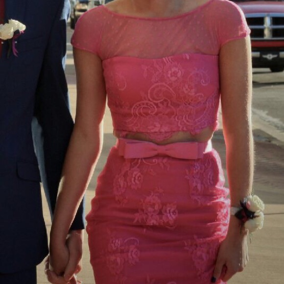 Sherri Hill pink two piece dress - Picture 6 of 8